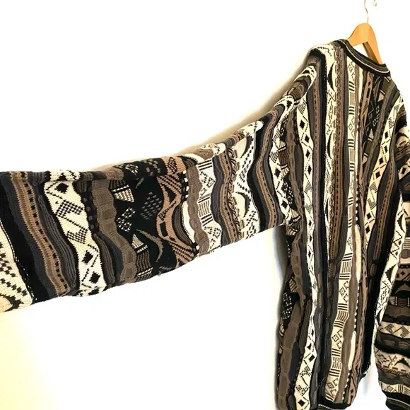 Vintage COTTON TRADERS Men’s Brown Tan Coogi Style Sweater XLXT